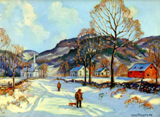 Vintage landscape and village scenes from 1910-1940s