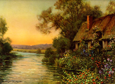 Vintage landscape and village scenes from 1910-1940s