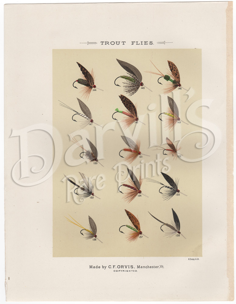 Favorite Flies and Their Histories Mary Orvis Marbury (1892) original antique fly fishing print