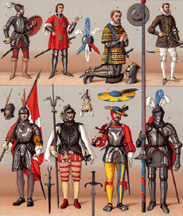 Racinet military costumes