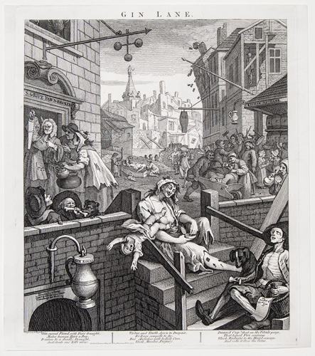 Gin Lane by William Hogarth