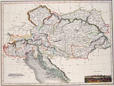 antique Austrian map