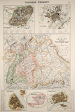 Fullarton map of Southern Germany