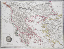 Ancient Greece antique map by Sharman?