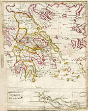 Ancient Greece antique map by Sharman?