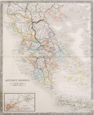 Ancient Greece antique map by Sharman?