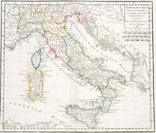 Delamarche map of Italy 1809