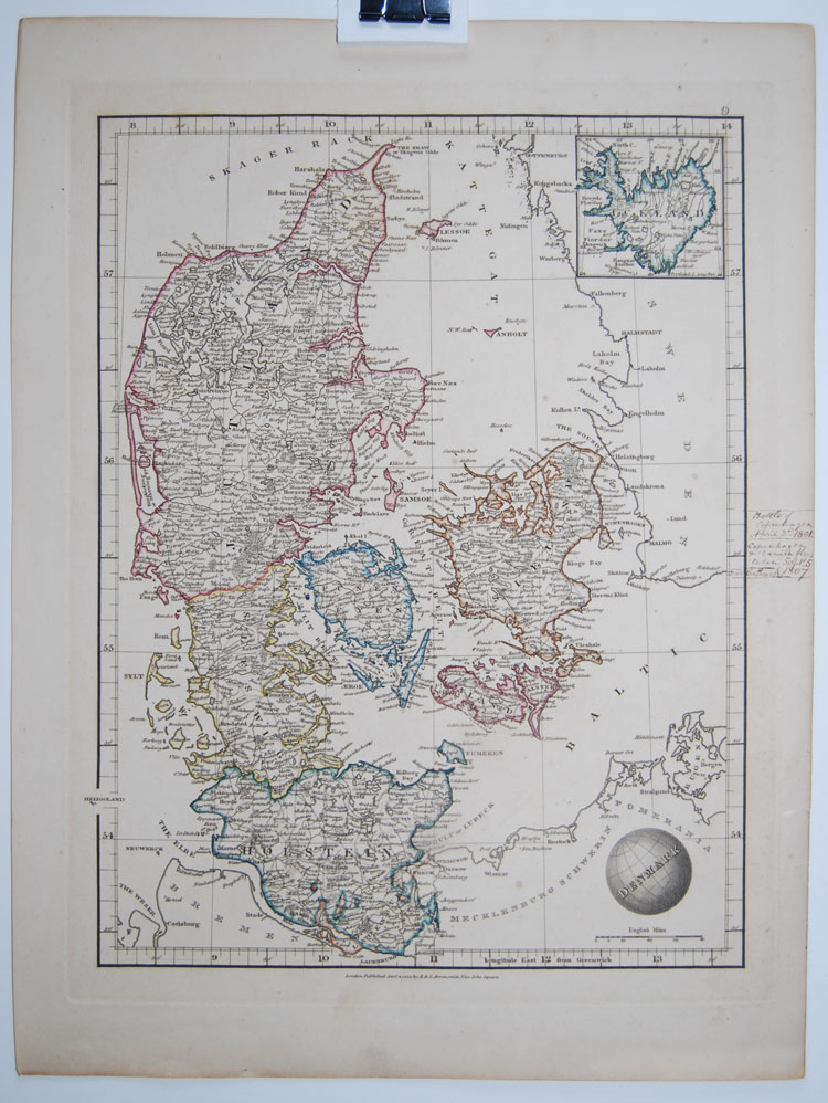 Arrowsmith map of Denmark 1825