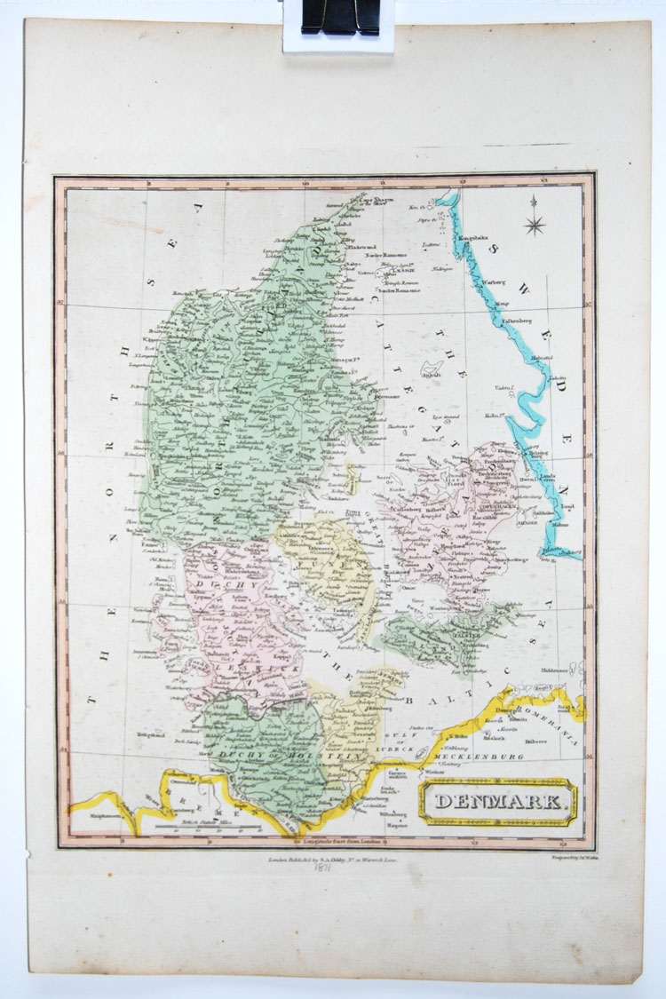 1811 Demark map from Oddy's