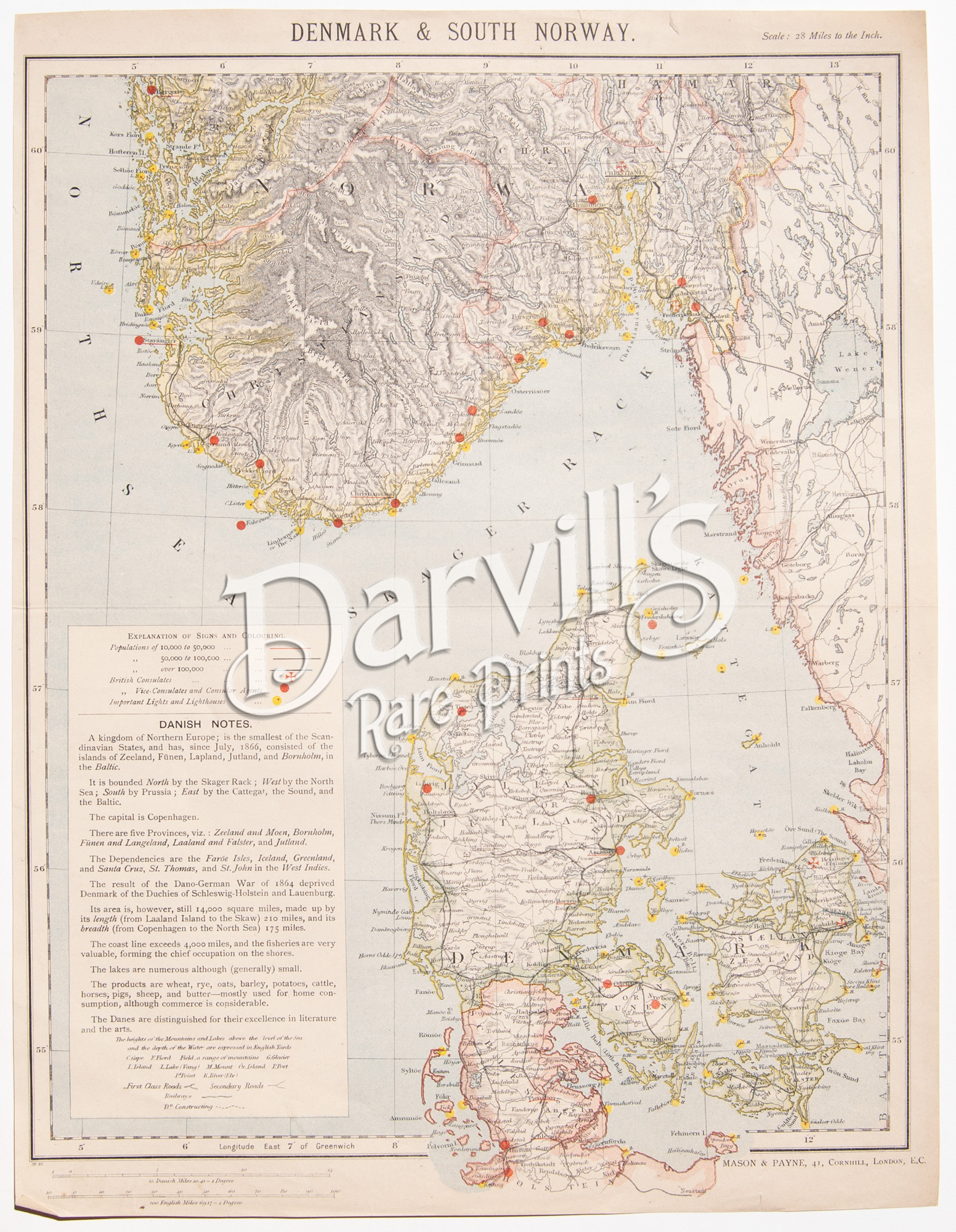 Denmark & South Norway 1884 Letts