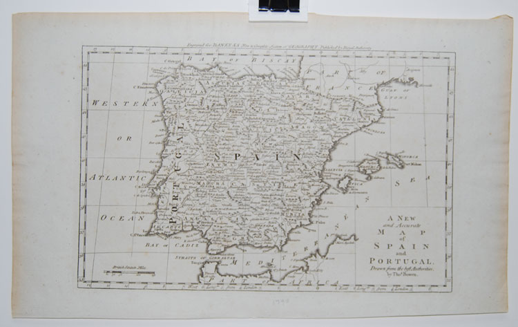 Bankes's New & Complete System of Geography map of Spain and Portugal from  1790