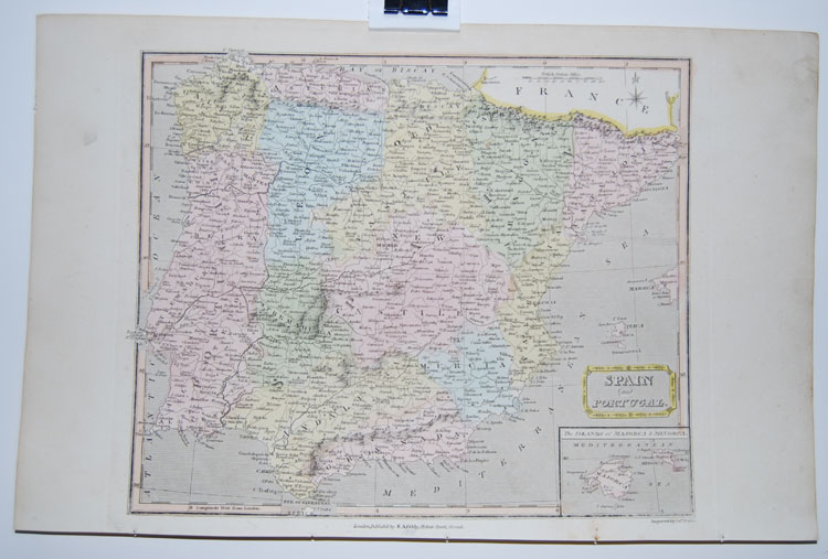 Oddy's New General Atlas map of Spain and Portugal