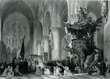Cathedral of St. Gudule with celebrated Carved Pulpit