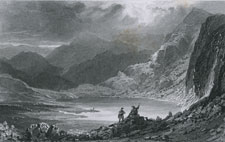 Stickle Tarn, Langdale Pikes, from Pavey Ark, Westmorland