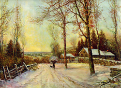 Vintage cottage, cabin, and mill scenes 1910s-1940s