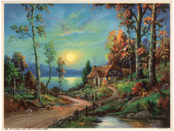 Vintage cottage, cabin, and mill scenes 1910s-1940s