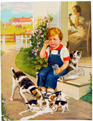 Vintage prints of 'boys being boys' from the 1930s and 1940s