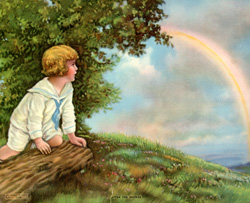 Vintage prints of girls, birds, pets, etc.