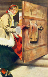 Vintage prints of girls, birds, pets, etc.