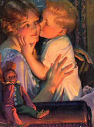 Vintage prints of mothers with babies, families, etc.