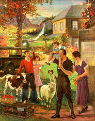 Vintage prints of mothers with babies, families, etc.