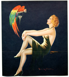 Original vintage calendar / poster art print from the 1920s-1940s