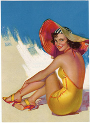 Vintage pin up art and glamourous women prints (1930s-1940s)