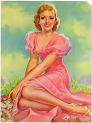 Vintage pin up art and glamourous women prints (1930s-1940s)