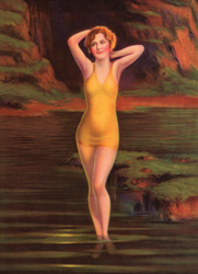 Vintage pin up art and glamourous women prints (1930s-1940s)