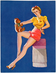 Vintage pin up art and glamourous women prints (1930s-1940s)