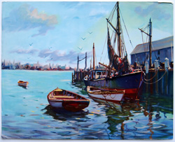 Vintage prints of sailing, ships, boat, marine views