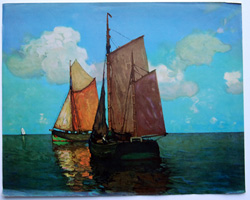 Vintage prints of sailing, ships, boat, marine views