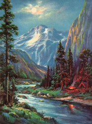 Vintage calendar art: camping, wildlife, etc.