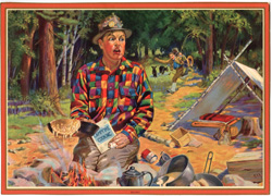 Vintage calendar art: camping, wildlife, etc.