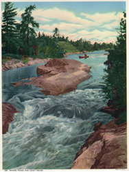 Vintage camping calendar/poster art